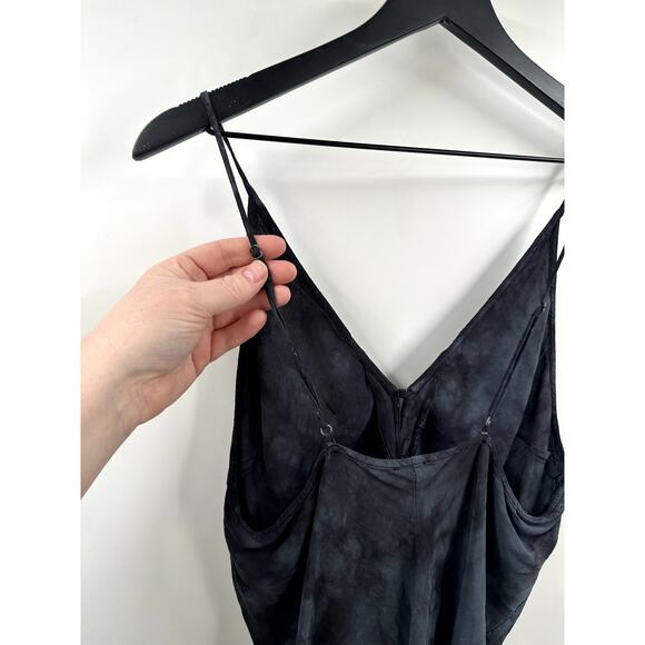 FREE PEOPLE Intimately Walkabout Tie Dye Romper Short Jumpsuit Washed Black S - Picture 9 of 10